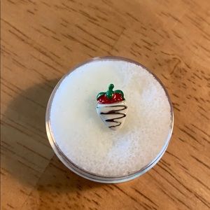 RARE: Origami Owl White Chocolate Strawberry Charm